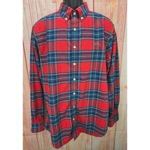 Vineyard Vines Mens Slim Fit Plaid Button-Down Shirt Large